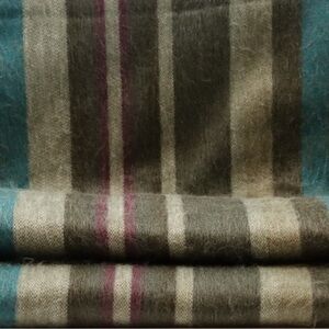 Luxury Alpaca Wool Blanket Striped Blanket
